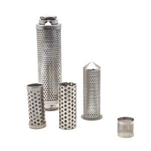 Stainless steel perforated tubes for filter liquids and air