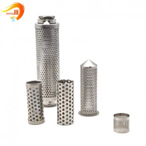 Micropore round hole perforated metal filter tube for water filtration