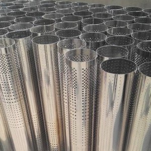 Corrosion-resistant smooth mesh round hole perforated filter tube
