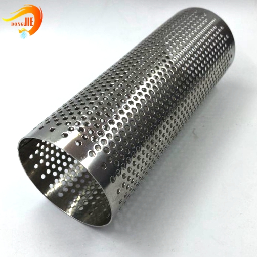 China wholesale Perforated Metal Sheet - 316 stainless steel metal perforated tube for filter liquids – Dongjie