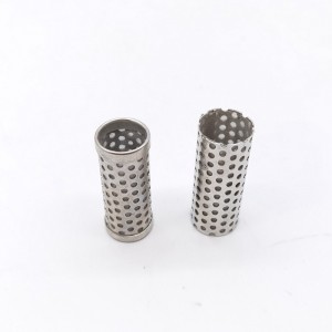 Corrosion-resistant smooth mesh round hole perforated filter tube