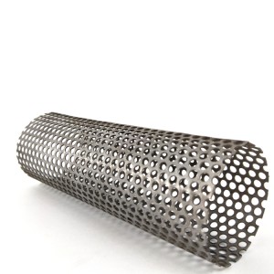 Fast delivery Sheet Metal With Round Holes - Micropore round hole perforated metal filter tube for water filtration – Dongjie