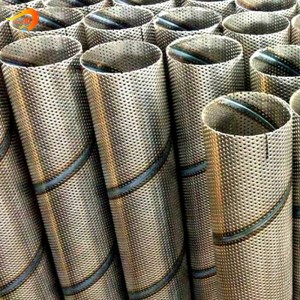 China Supplier Welding Round Hole Perforated Metal Filter Tube