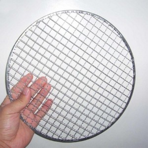 304 Stainless Steel Round Crimped Wire Mesh Grill Pan