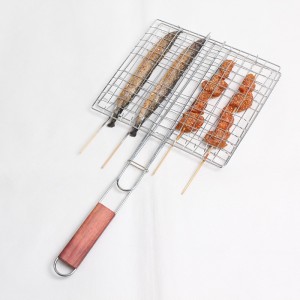 Nahiangay nga Stainless Steel BBQ Grill Wire Mesh para sa Outdoor Camping Rack