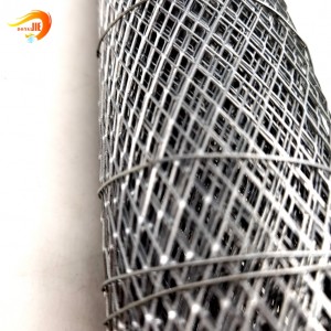 Malla metálica expandida personalizada de aceiro inoxidable con burato de diamante para estuco