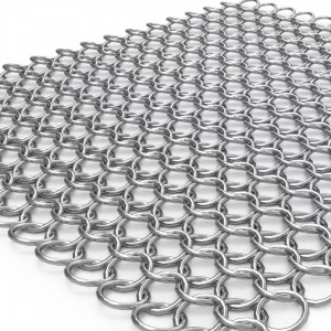 Aluminum Alloy Chainmail Ring Mesh Curtain Used For Building Decoration