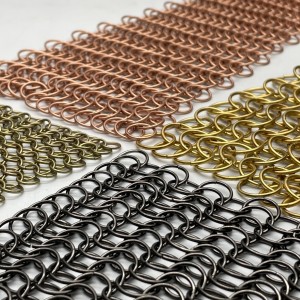 Декоративни мрежести завеси со прстен од јаглероден челик од метал