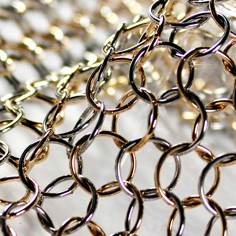 Multiple applications of metal ring mesh