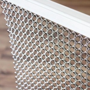 Stainless steel welded metal ring mesh curtain decoration