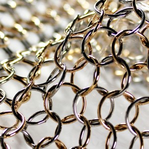 Factory supplied Decorative Metal Wire Mesh / Metal Ring Mesh Curtain / Chain Mail Mesh