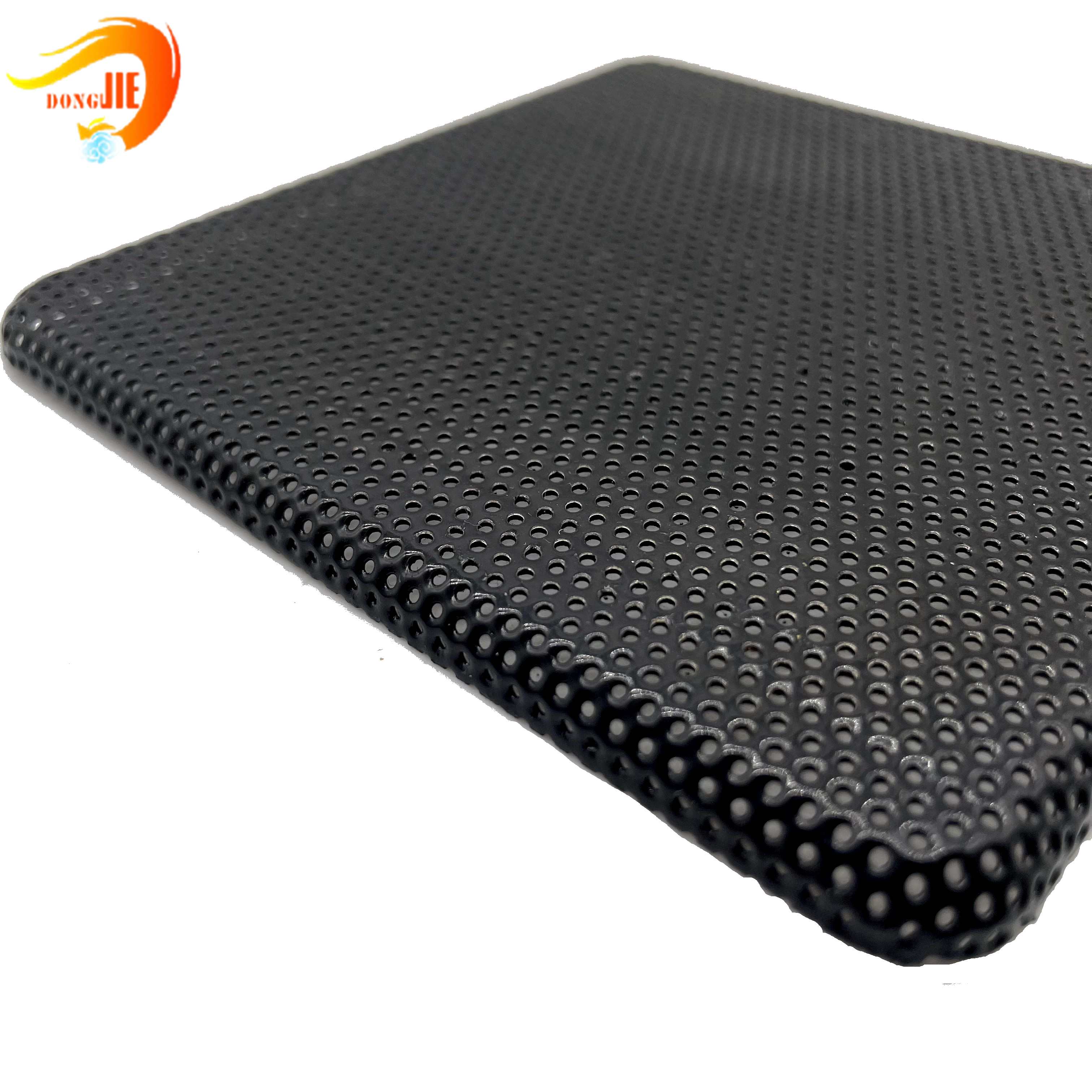 High definition Perforated Panels - Black perforated metal speaker grill protection grill – Dongjie