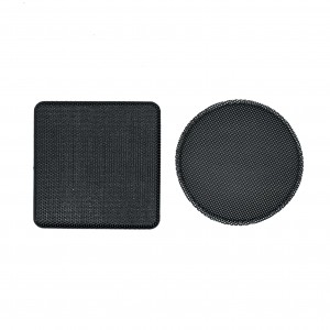 Black Customized Perforated Metal Mesh For Speaker Gril