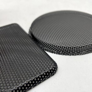 Black Customized Perforated Metal Mesh For Speaker Gril