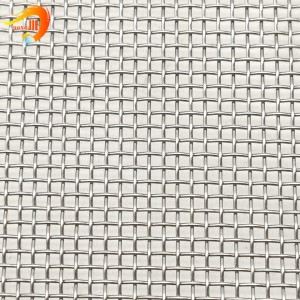 304 stainless steel plain weave square hole crimped woven wire mesh