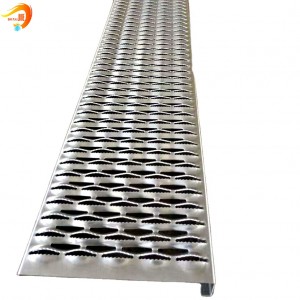 China Stainless Steel Crocodile Mouth Perforated Stairs