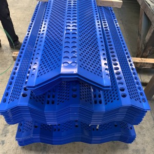 Powder coated perforated wind and dust suppression net