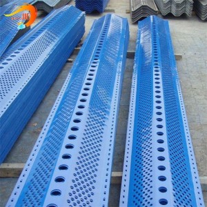 Perforated metal mesh wind dust barrier for dust pollution control