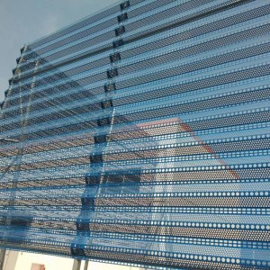 Galvanized wind fence dust control perforated metal plate
