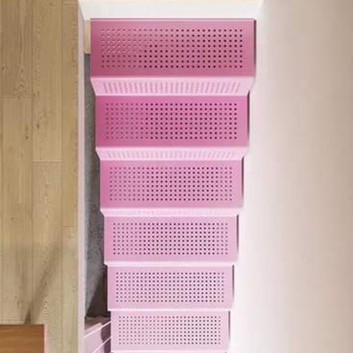 A new staircase design scheme – perforated mesh