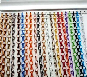 Aluminium Colourful Chain Fly Screens rau Qhov rai & Qhov Rooj