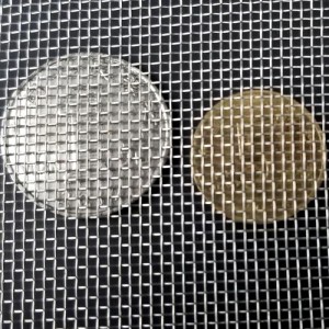 Pantalla de disc de filtre de malla de filferro teixida de malla metàl·lica d'acer inoxidable