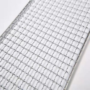 8mm hole stainless steel crimped mesh metal woven mesh for BBQ
