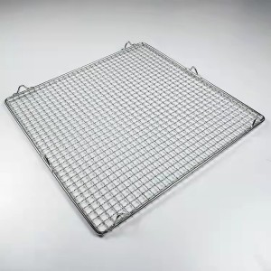 Square stainless steel barbecue mesh crimped bbq mesh