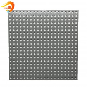 Perforated metal panel facade cladding for exterior decoration