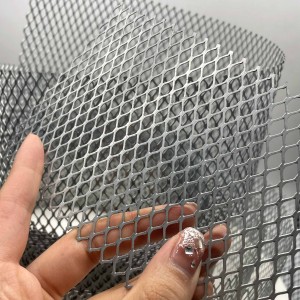 Stainless steel expanded metal mesh air filter element support mesh