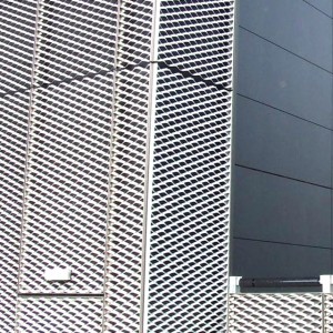 Malha de cortina de parede de revestimento de fachada de malha de metal expandida da China