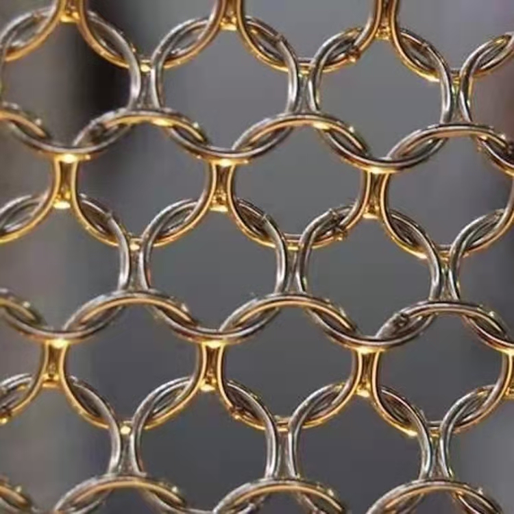 Decorative durable metal ring mesh