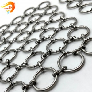 Decorative Stainless Steel Metal Ring Mesh Curtain for Divider