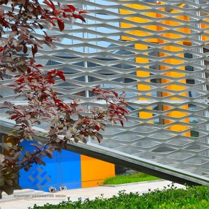 Diamond hole galvanized metal facade panels for decoration