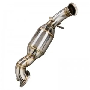 High flow downpipe with 200cell catalytic converter downpipe for BMW MINI COOPER S R56 N18