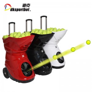 Portable tennis ball serving machine for court team shooting training