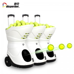 Automatic rebounded tennis ball launcher serveing machine feeding robot for shooting practice