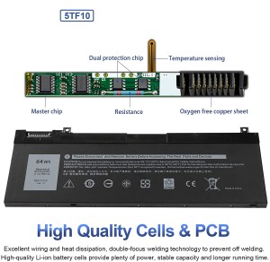 تولید کنندگان عمده فروشی باتری 5TF10 برای Dell Precision 7530 P74F NYFJH
