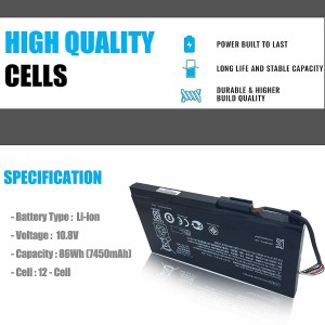 VT06XL Laptop Battery Para sa HP Envy 17 3277NR 3070NR 17-3001ED 17T-3000