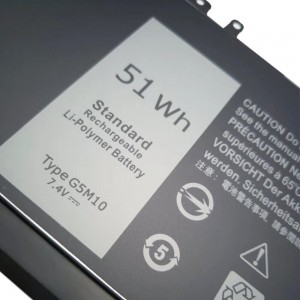 51Wh G5M10 Батарея барои Dell Latitude E5450 E5550 8V5GX R9XM9 WYJC2