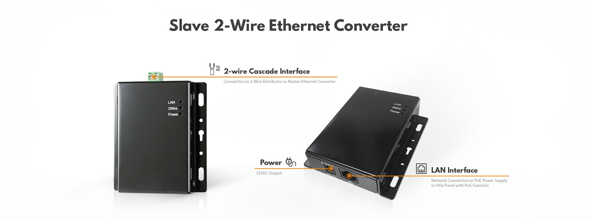 Convertor Ethernet cu 2 fire Slave