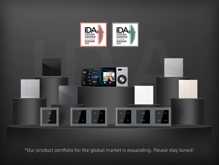 Els interruptors i panells de casa intel·ligent DNAKE guanyen plata i bronze als premis de disseny IDA