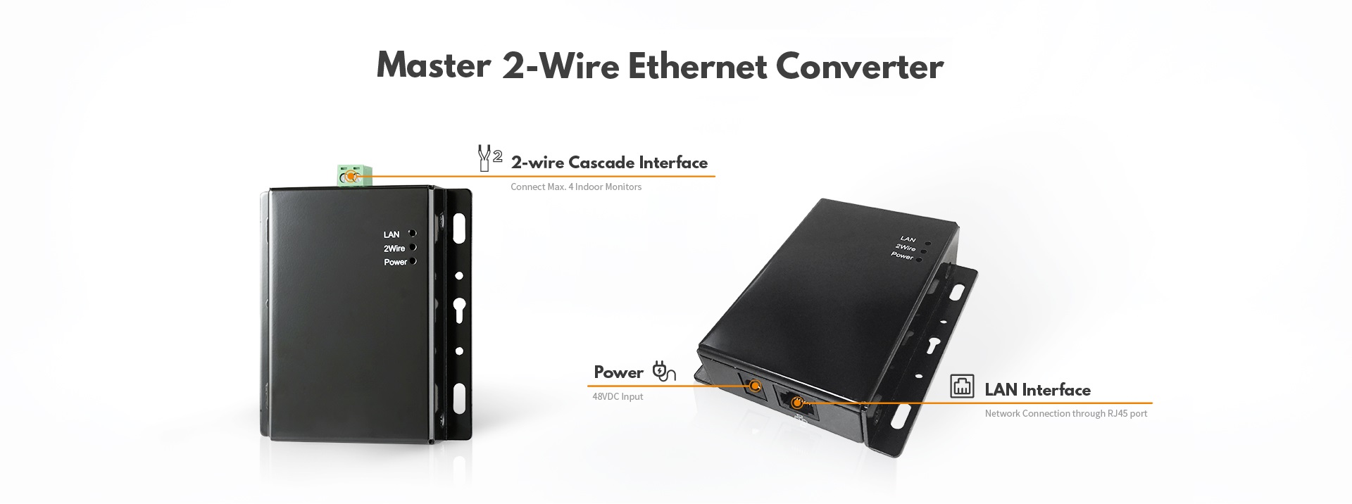 Trawsnewidydd Ethernet Meistr 2-Wire