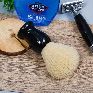 Vastupidav professionaalne hulgimüük, odav mustast plastikust käepidemega harjastega habemeajamisharjad vuntsihari meeste hooldamiseks