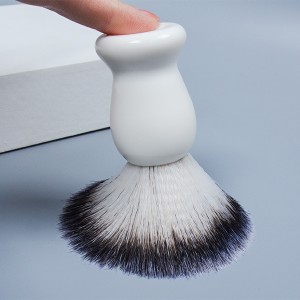 Engros Holdbar professionel billig plastikhåndtag syntetisk hår bulk barberbørste til mænds pleje