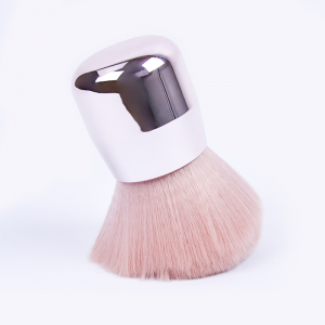 Dongmei Professional Logotipo personalizado pincel de maquillaxe en polvo kabuki vegano rosa 3 en 1 brocha de maquillaxe