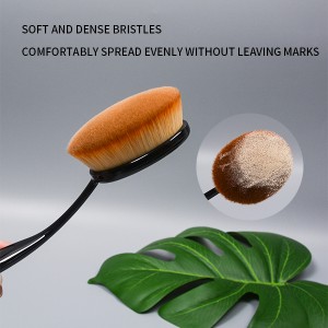 DM profession private label 10pcs black vegan makeup brush set with resin handle cosmetic foundation brushes custom logo