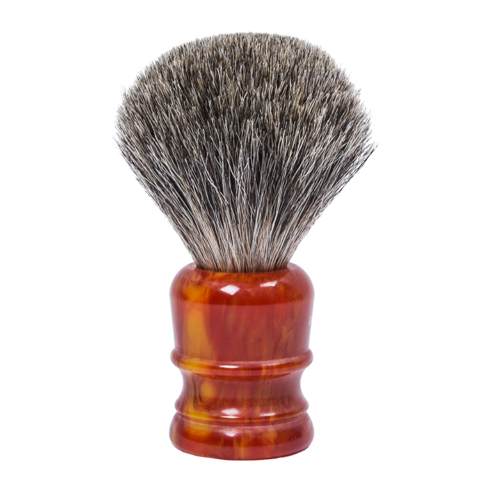 Professional and comfortable pure badger hair eco-friendly resin handle men's shaving brush 1