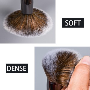 Set de brochas de maquillaxe DM 14, marca privada, mango de madeira, pelo sintético, ferramenta de maquillaxe de cepillo cosmético de pelo de poni