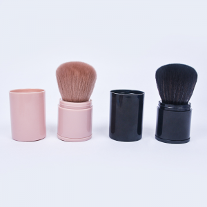 Wholesale Single Private Label Cosmetics brushes Travel Retractable Fluffy Makeup Brush Makeup Kabuki hlephile phofo Blush Brush